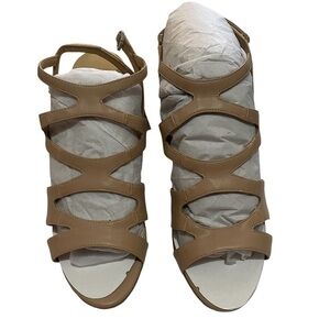 Naturalizer Dianna Smooth Taupe Strap Sandals